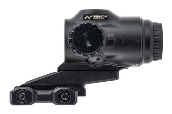 Primary Arms 3x micro prism with ACSS Raptor reticle.